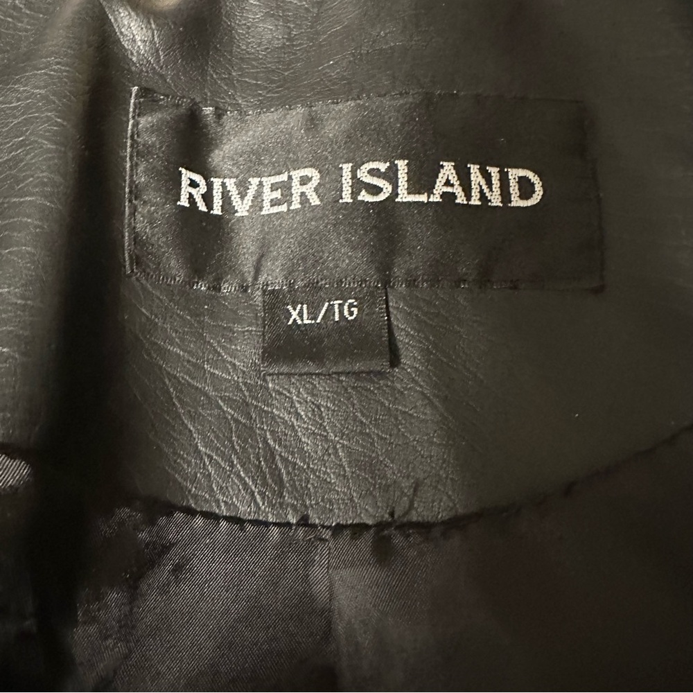 Black Faux Leather Jacket XL - Picture 9 of 10
